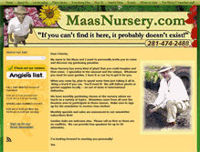 Tablet Screenshot of maasnursery.com